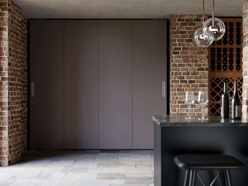 Luxury Wood Veneer Integrated Hidden Door